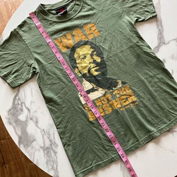 Zion Rootswear Womens War Is Not The Answer Marvin Gaye Green T-Shirt Small - Picture 5 of 8